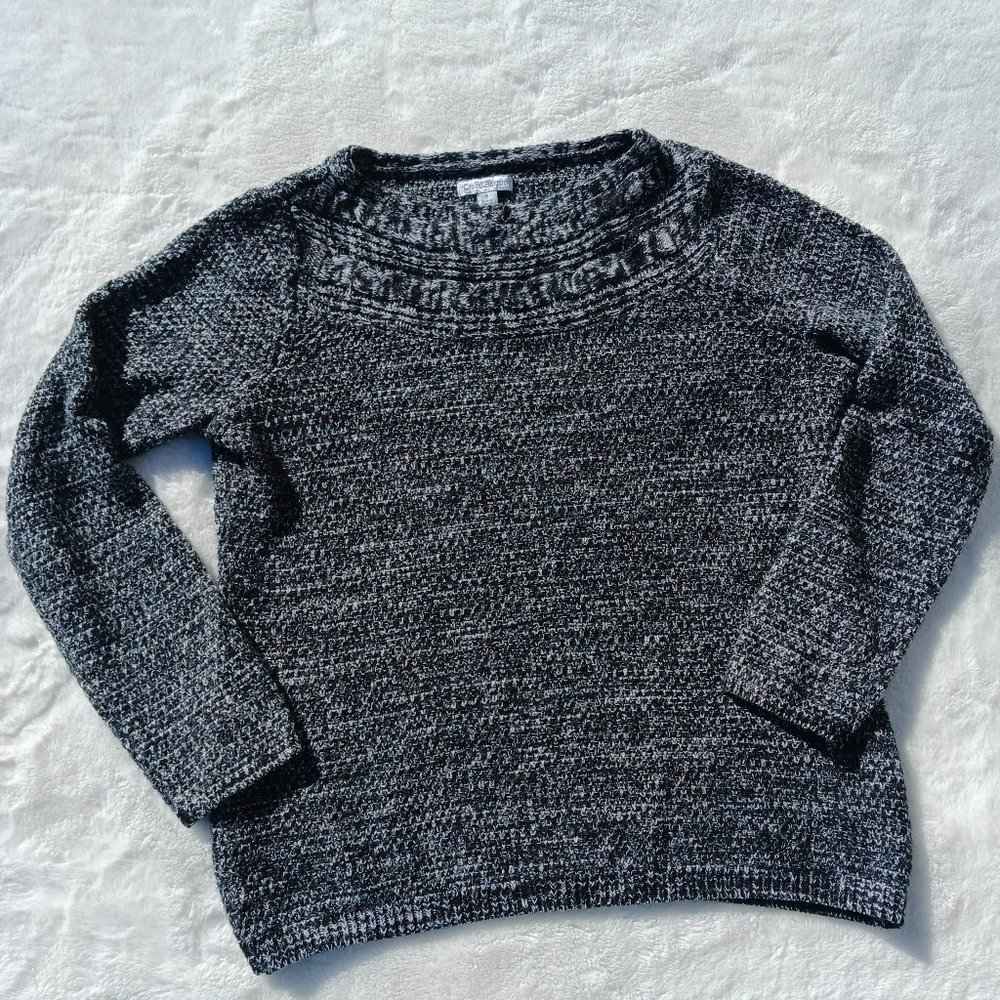 Croft & Barrow Knit Sweater Size Small Black and White
